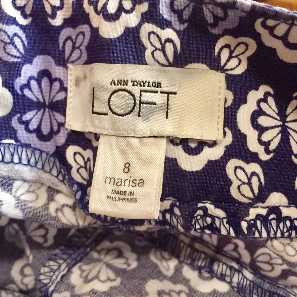 Ann Taylor LOFT Marisa patterned cropped pant - Picture 4 of 5